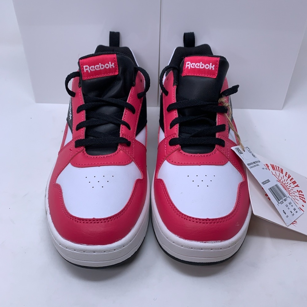 Reebok Kids 6 Red White Black Lace Up Royal Prime Step N' Flash Sneaker Shoes
